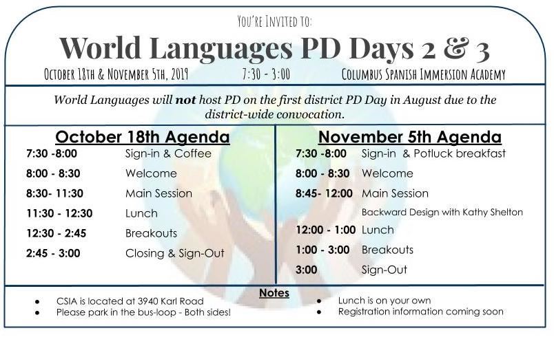 2019 PD Days 2019 PD Days
